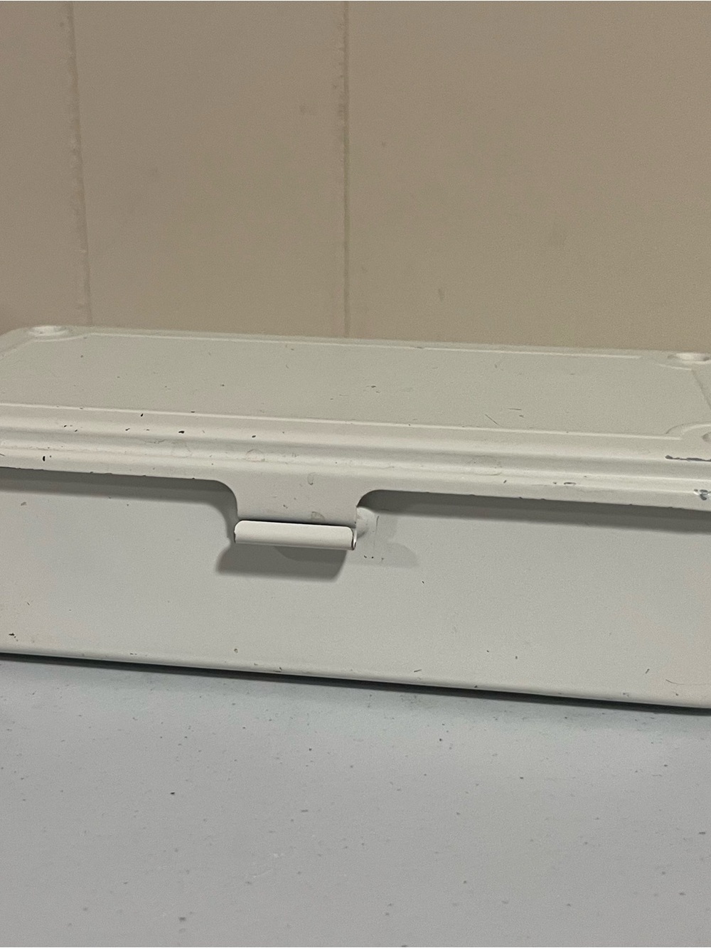 Toyo White Metal Storage Box with Secure Lid - Home Storage & Organization